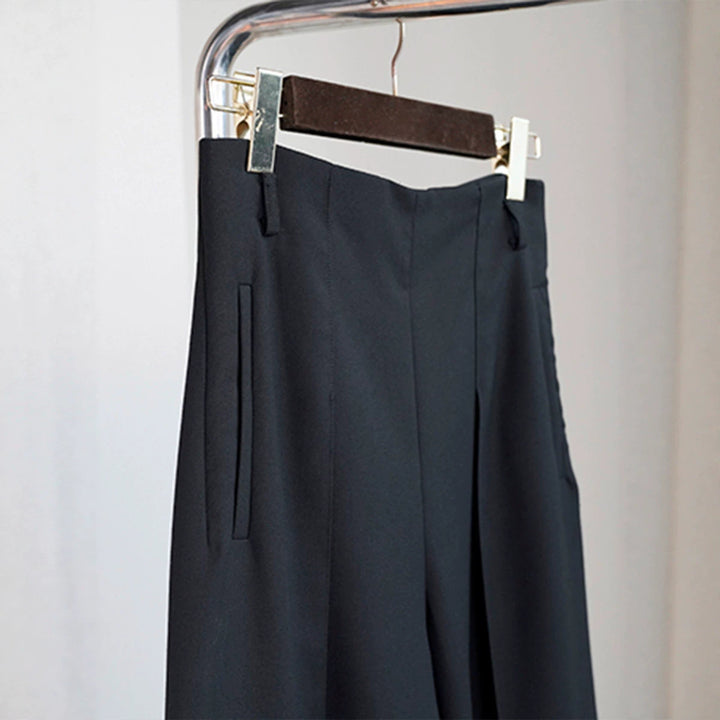 Women Elegant and Wide Fabric Pants Mune Fashion
