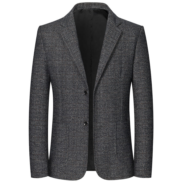 Men's Tailored Glencheck Blazer in City Blazer Style with Light Inner Lining Mune Fashion