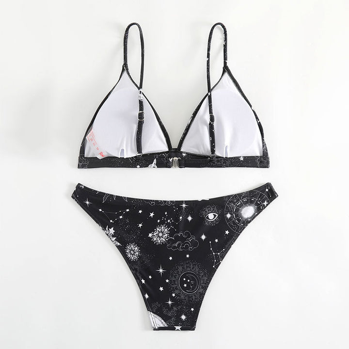Women Triangle Bikini with unique star pattern Mune Fashion