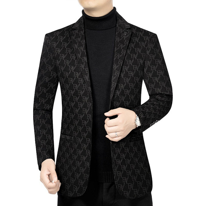 Men's Modern Single-Breasted City Blazer with Patch Pockets and Light Half Lining Mune Fashion