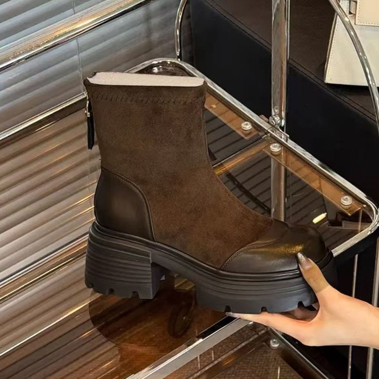 Women's Stylish Ankle Boots with Block Heel Mune Fashion