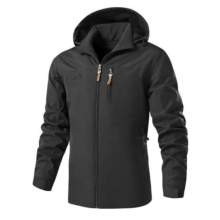 Men's Ultralight Softshell Hybrid Jacket with Adjustable Hood, Wind and Water Repellent Membrane Mune Fashion