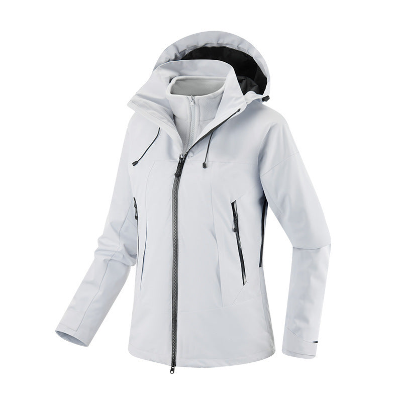 Women's Weatherproof Urban Trekking Jacket with Thermal Fleece Lining and Welded Zippers Mune Fashion