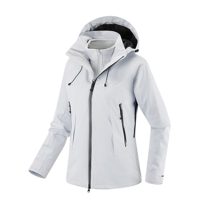 Women's Weatherproof Urban Trekking Jacket with Thermal Fleece Lining and Welded Zippers Mune Fashion