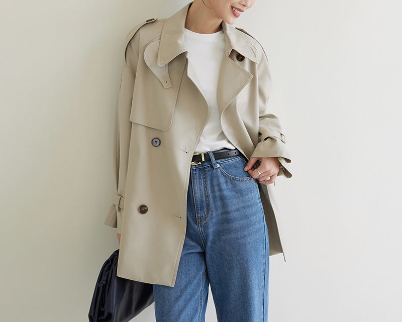 Women Stylish Trench Coat Mune Fashion