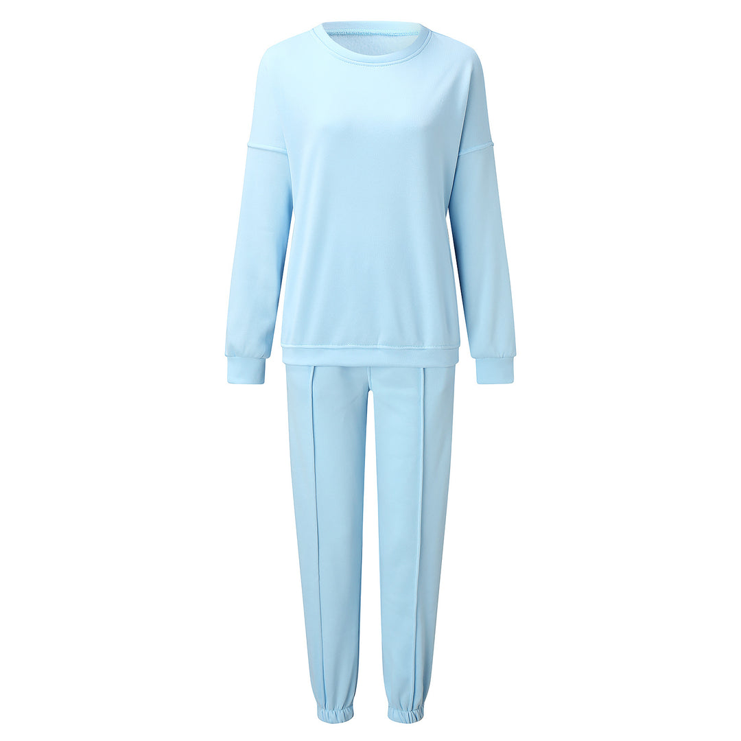 Women's soft oversized sweatshirt and loose relax pants in vintage washed finish Mune Fashion