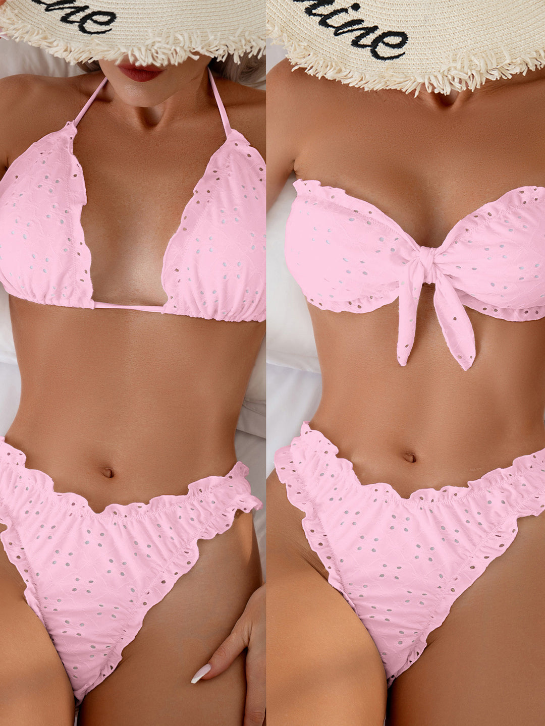 Women's bandeau bikini with playful ruffle design Mune Fashion