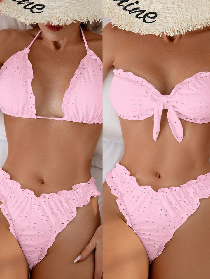 Women's bandeau bikini with playful ruffle design Mune Fashion