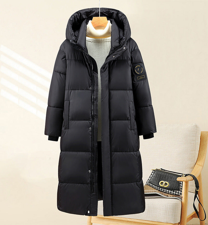 Ladies nan extralong padded thermoparka with ergonomic hood, internal ribbed cuffs and concealed front flap Mune Fashion