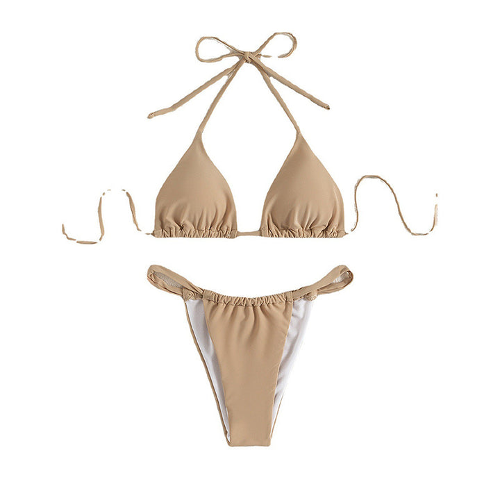 Women's Triangle Bikini Set with Ruffled Design Mune Fashion