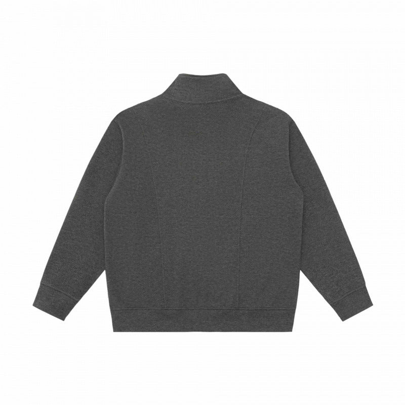 Unisex Boxy-Fleece-Zip Jacket with Stand-Up Collar and Inseam Pockets Mune Fashion