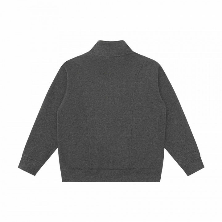 Unisex Boxy-Fleece-Zip Jacket with Stand-Up Collar and Inseam Pockets Mune Fashion