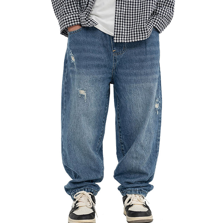 Unisex casual wide-cut jeans with elastic waistband Mune Fashion