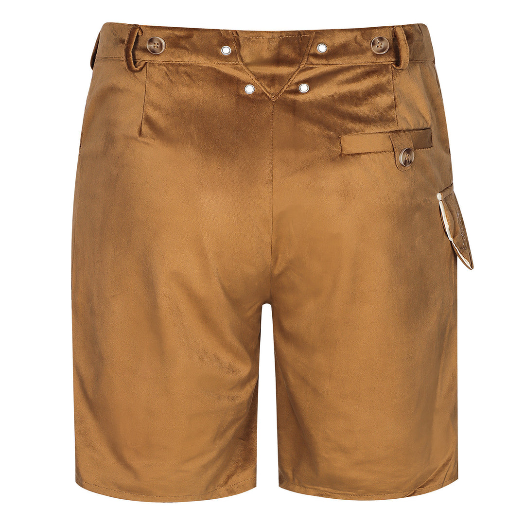 Men's short traditional trousers with embroidered front and comfort waistband Mune Fashion