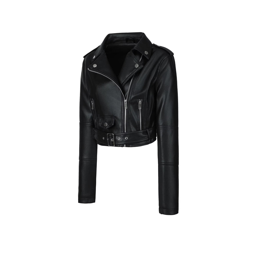 Women Stylish Short Biker Jacket Mune Fashion
