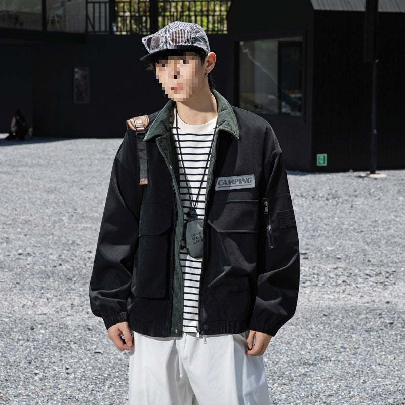 Women's Oversize Utility Jacket with Fleece Collar & Multifunctional Pockets Mune Fashion