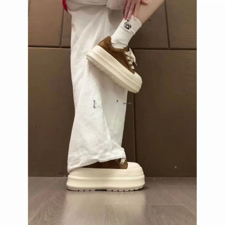 Women’s Fashion Plateau Sneakers with Soft Sole and Casual Design Mune Fashion