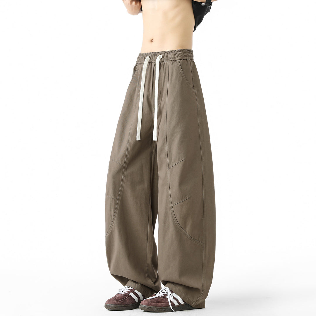 Men's Wide Utility Cargo Pants with Large Flap Pockets & Reinforced Seam Areas Mune Fashion