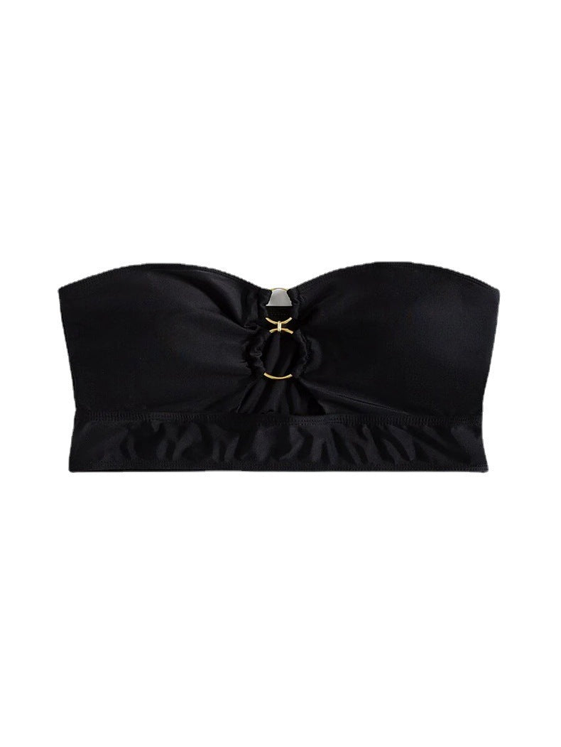 Women's bandeau bikini top with elegant ring detail Mune Fashion