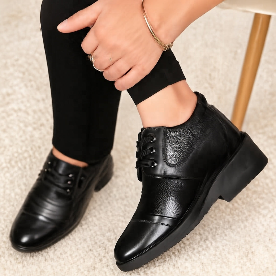 Men Classic Leather Lace-up Shoes Mune Fashion