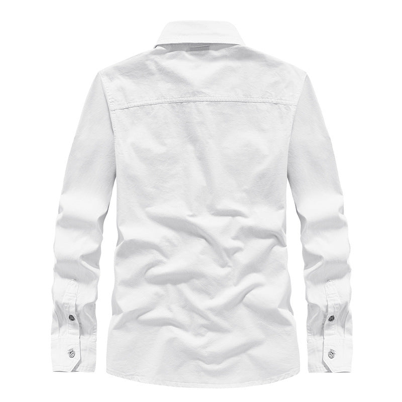 Men's stylish long-sleeve shirt in army style Mune Fashion