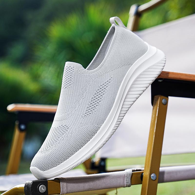 Men's Lightweight Slip-On Sport Sneakers with Breathable Knitted Design Mune Fashion