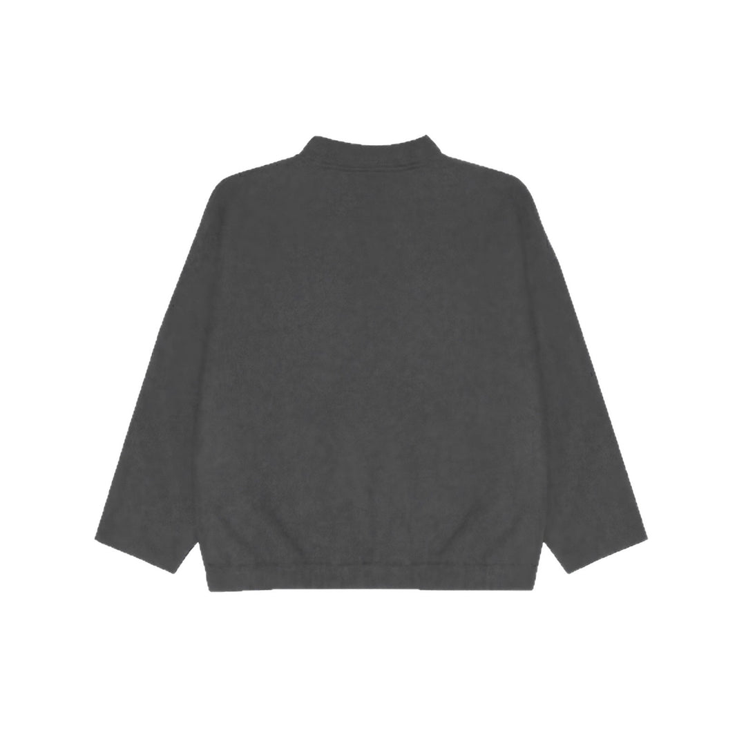 Women's cozy fleece bomber jacket with stand-up collar, ribbed hem, and snap button placket Mune Fashion