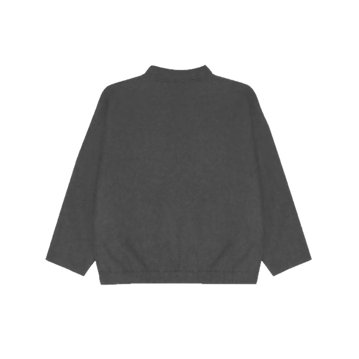 Women's cozy fleece bomber jacket with stand-up collar, ribbed hem, and snap button placket Mune Fashion