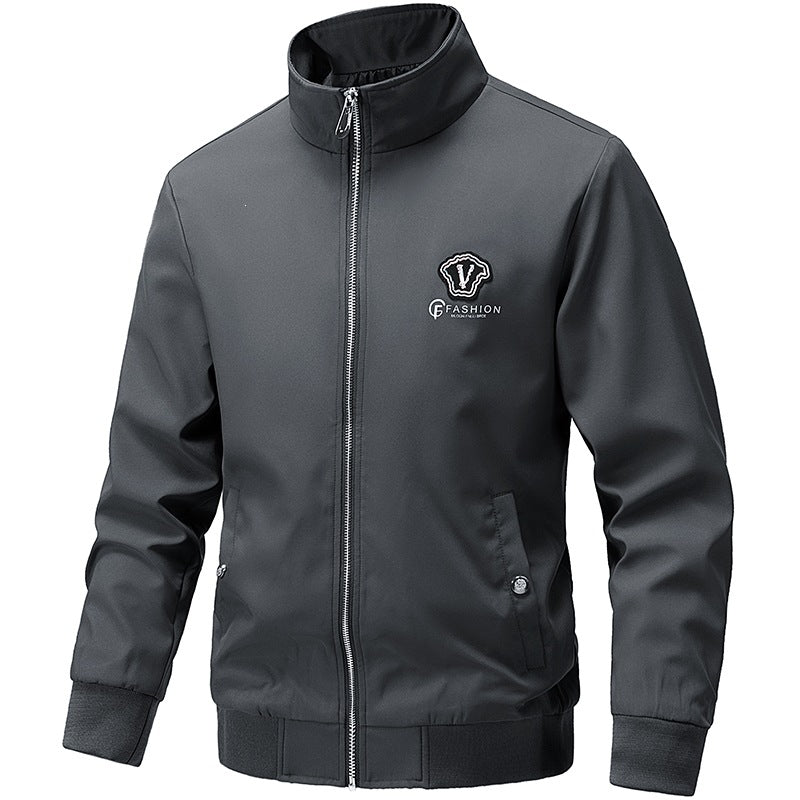 Men's Fashion Bomber Jacket with High Collar Mune Fashion