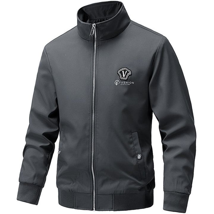 Men's Fashion Bomber Jacket with High Collar Mune Fashion