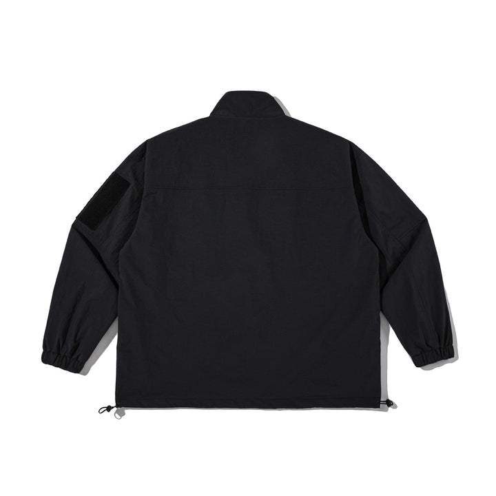 Unisex Lightweight Technical Wind Parka with Drawstring, Zipper Pockets and Sleeve Utility Pocket Mune Fashion