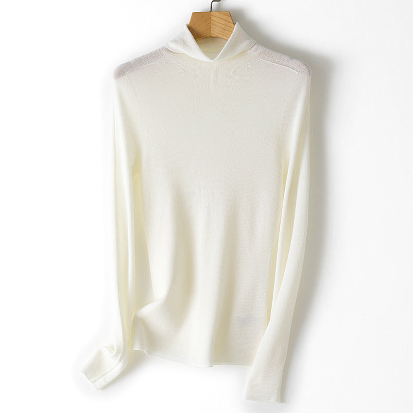 Ladies Fine Turtleneck Sweater made of Stretch Fine Knit with Slim Cut Mune Fashion
