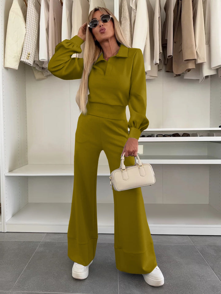 Women's Stylish and Casual Jumpsuit with Wide Leg and Elegant Sleeves Mune
