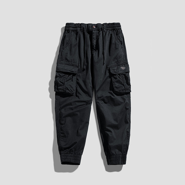 Herren Cargo-Joggerhose im Utility-Look mit elastischem Bund, Multifach‑Taschen und gerippten Knöcheln Mune Fashion