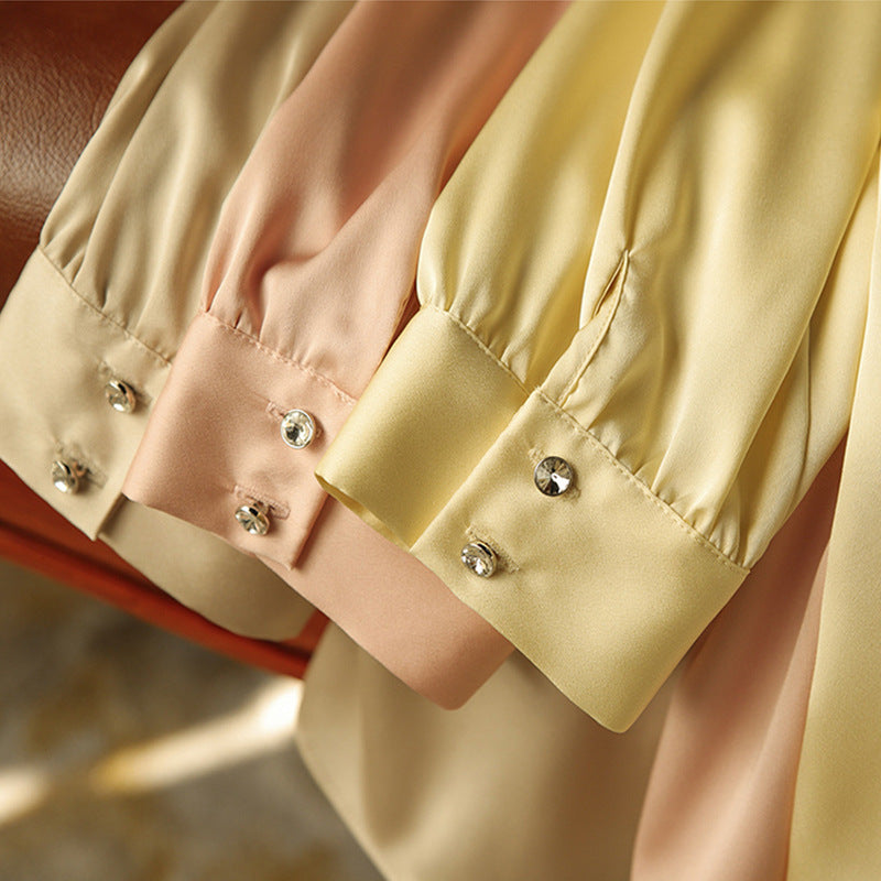 Women Elegant Wrap Blouse with Waistband Mune Fashion