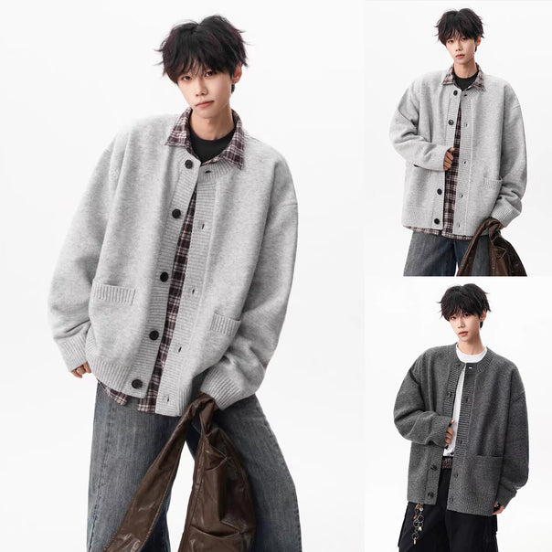 Men's Cozy Cardigan with Button Placket Mune Fashion