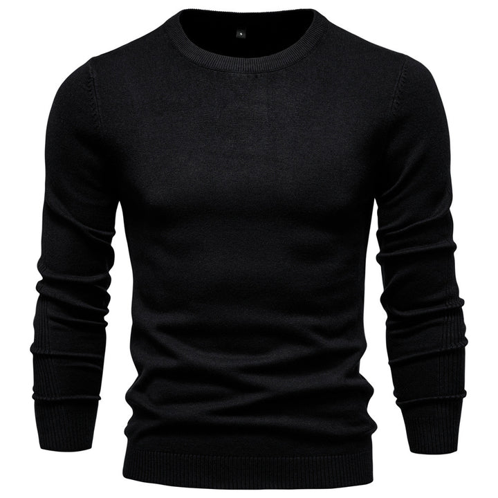 Men's nano minimalist round neck fine knit with flat shoulder seam and ribbed cuffs Mune Fashion