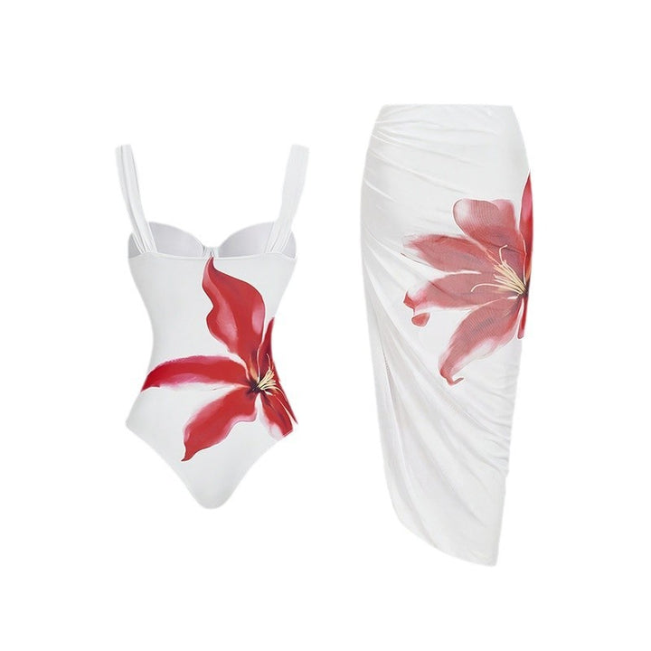 Women's Elegant Wrap Swimsuit with Floral Design Mune Fashion
