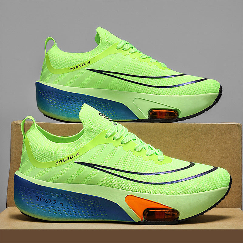 Men's tempo running shoe with foam platform sole and visible cushioning bubble Mune Fashion