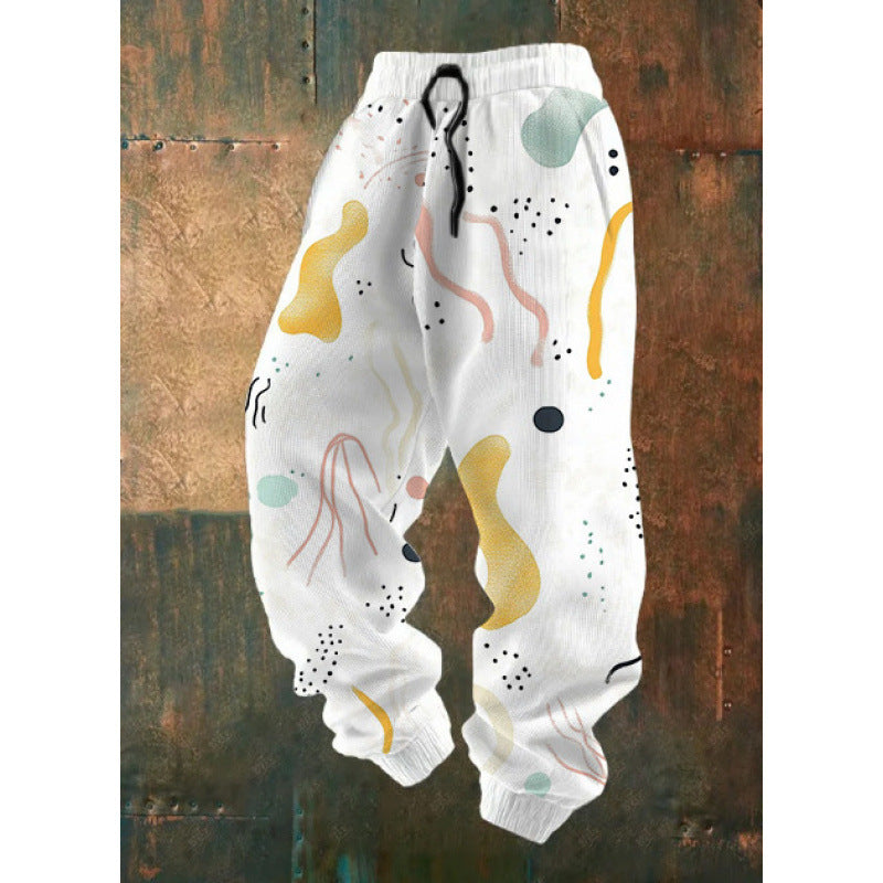 Women's Comfortable Leisure Pants with Creative Print Mune Fashion