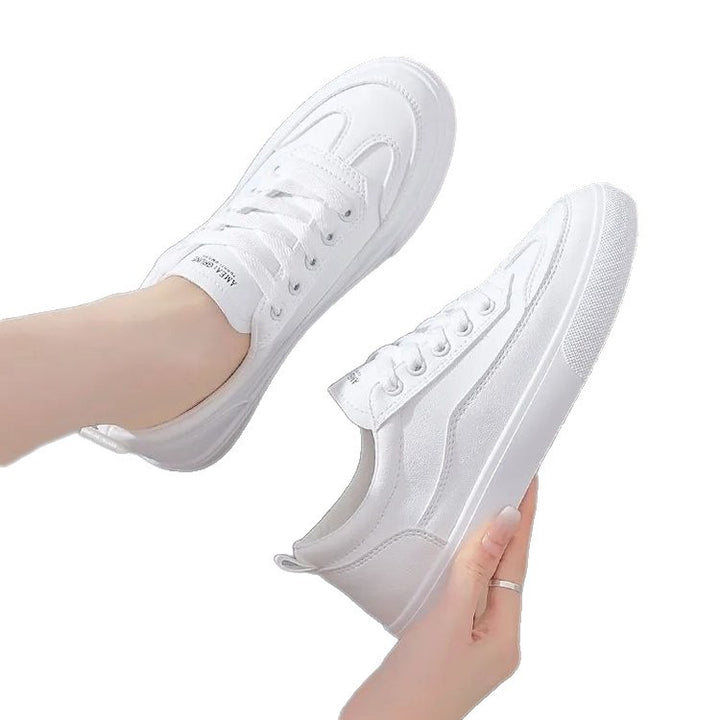 Women's Minimalist Platform Sneakers made of Textile with Padded Shaft and Profiled Rubber Sole Mune Fashion