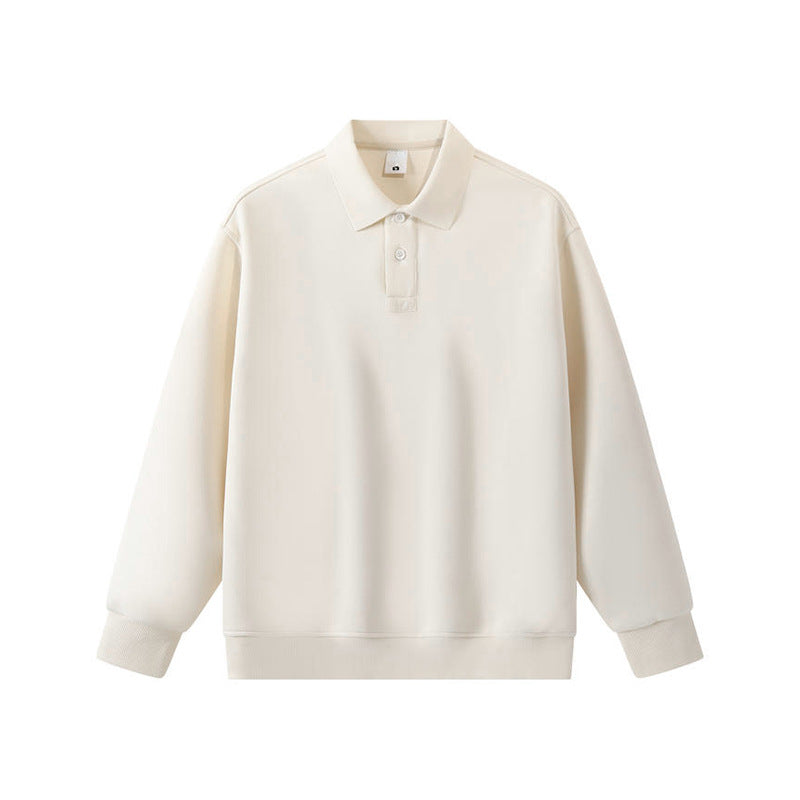 Unisex Oversize Polo Sweatshirt with ribbed cuffs and button placket Mune Fashion