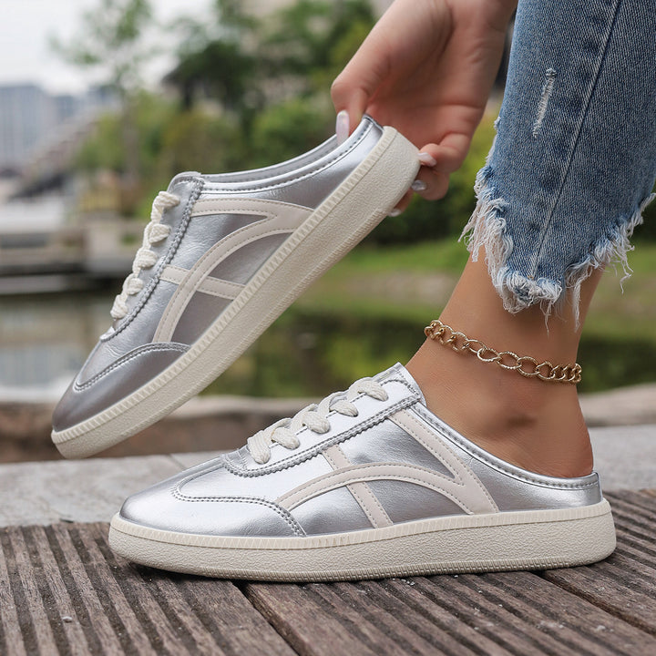 Ladies Slip-On Sneaker with open heel and padded comfort insole Mune Fashion