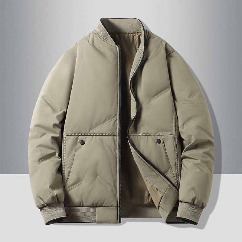 Men's Insulated Quilted Bomber Jacket with Softshell Outer Material, Warming Thermal Lining and Snap Button Insert Pockets Mune Fashion