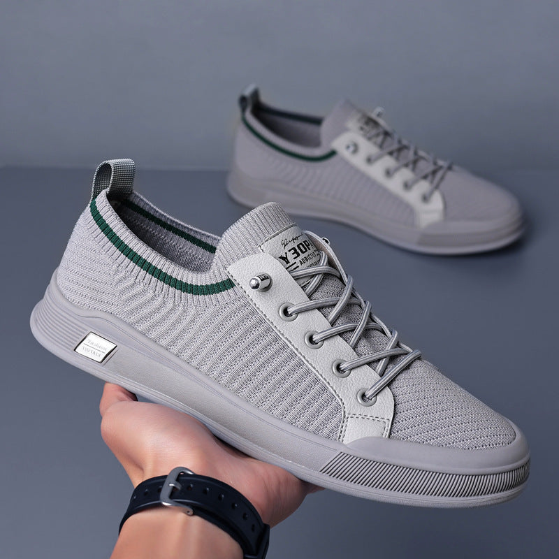 Men's Lightweight Knitted Low-Top Sneaker with Sock-Like Shaft and Cushioned EVA Sole Mune Fashion