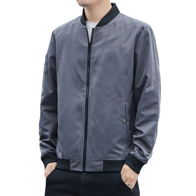 Men's Urban Slim Bomber Jacket with technical outer layer, ribbed cuffs and concealed zipper Mune Fashion