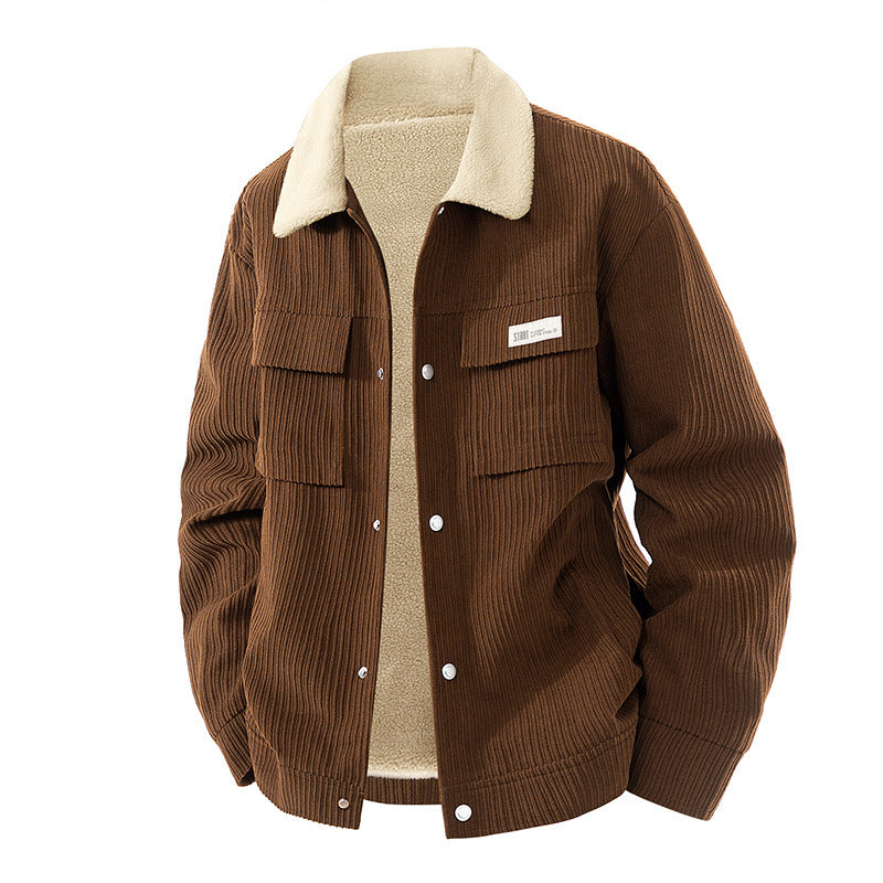 Men's cord jacket with teddy lining Mune Fashion