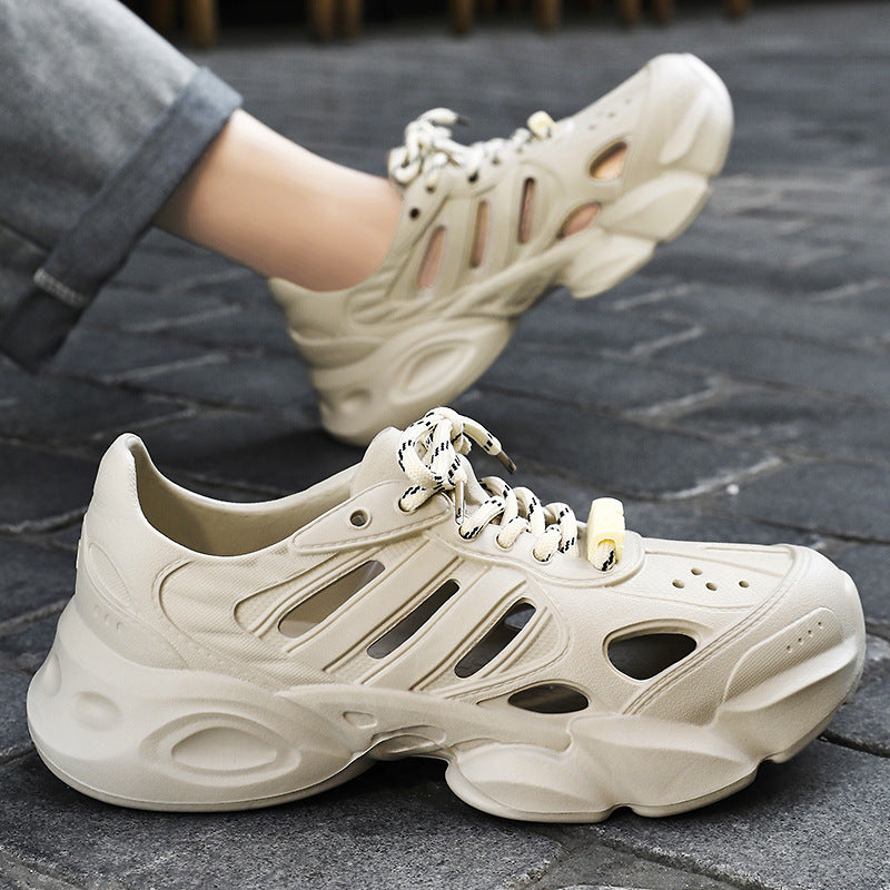 Men's futuristic breathable cut-out platform sneakers with shock-absorbing EVA sole and quick release Mune Fashion