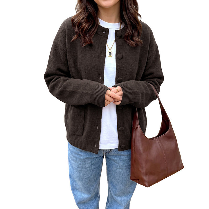 Ladies Fashionable Cardigan with Button Closure Mune Fashion