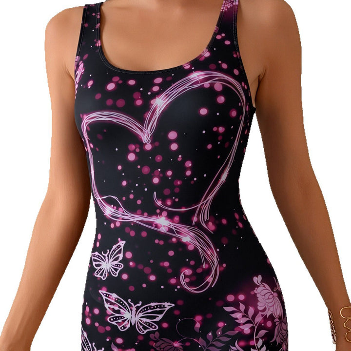 Ladies sporty swimsuit with modern print Mune Fashion